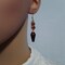 Coffin with Captive Bead Earring in Red or Black - Choose 1 Single Earring or Pair of Earrings product 2